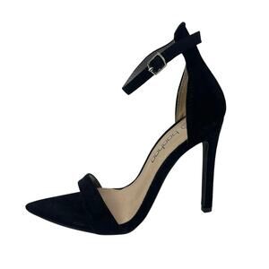 Boohoo Faux Suede Ankle Strap Pointed Toe Stiletto Heels Strappy Sandals 37 US 6